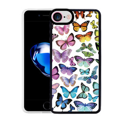 Apple iPhone SE 2022 Case Zore M-Fit Patterned Cover Butterfly No3