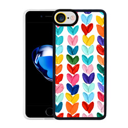Apple iPhone SE 2022 Case Zore M-Fit Patterned Cover Heart No6