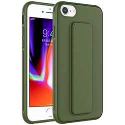 Apple iPhone SE 2022 Case Zore Qstand Cover Dark Green