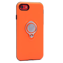 Apple iPhone SE 2022 Case Zore Ring Youyou Cover Orange