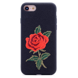 Apple iPhone SE 2022 Case Zore Rose Cover Black