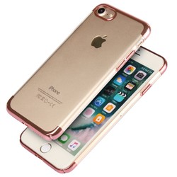 Apple iPhone SE 2022 Case Zore Tareks Şeffaf Cover Rose Gold