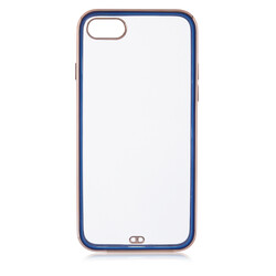 Apple iPhone SE 2022 Case Zore Voit Clear Cover Navy blue