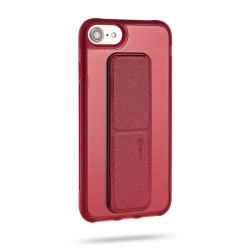 Apple iPhone SE 2022 Kılıf Roar Aura Kick-Stand Kapak Kırmızı