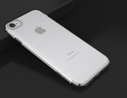 Apple iPhone SE 2022 Kılıf Zore Dört Köşeli Lazer Silikon Kapak Gri