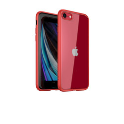 Apple iPhone SE 2022 Kılıf Zore Hom Silikon Kırmızı