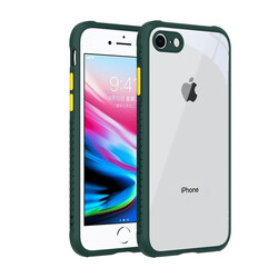 Apple iPhone SE 2022 Kılıf ​​Zore Kaff Kapak Koyu Yeşil