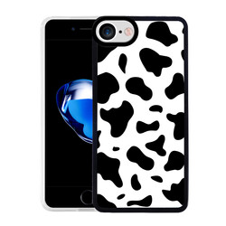 Apple iPhone SE 2022 Kılıf Zore M-Fit Desenli Kapak Cow No1