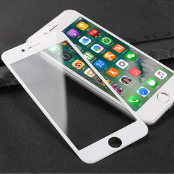 Apple iPhone SE 2022 Zore 3D Latte Cam Ekran Koruyucu Beyaz