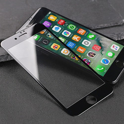 Apple iPhone SE 2022 Zore 3D Latte Glass Screen Protector Black