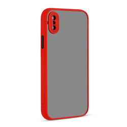 Apple iPhone X Case Zore Hux Cover Red