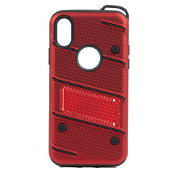 Apple iPhone X Case Zore Iron Cover Red