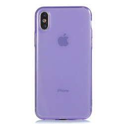 Apple iPhone X Case Zore Mun Silicon Purple