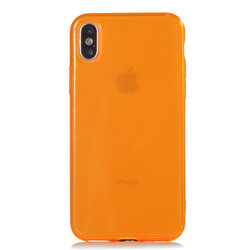 Apple iPhone X Case Zore Mun Silicon Orange
