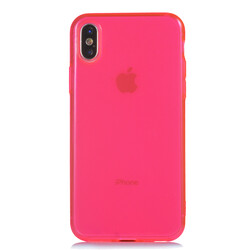 Apple iPhone X Case Zore Mun Silicon Pink
