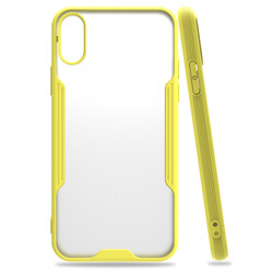 Apple iPhone X Case Zore Parfe Cover Yellow