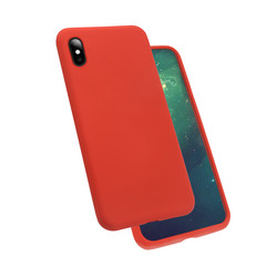 Apple iPhone X Case Zore Silk Silicon Red