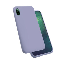 Apple iPhone X Case Zore Silk Silicon Lila