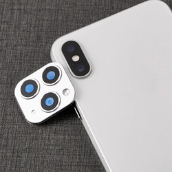 Apple iPhone X Zore CP-01 iPhone 11 Pro Max Kamera Lens Dönüştürücü Beyaz