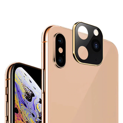 Apple iPhone X CP-03 Zore iPhone 11 Pro Max Camera Lens Converter Gold