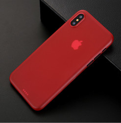 Apple iPhone X Kılıf Zore 1.Kalite PP Silikon Kırmızı
