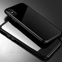 Apple iPhone X Kılıf Voero 360 Magnet Kapak Siyah