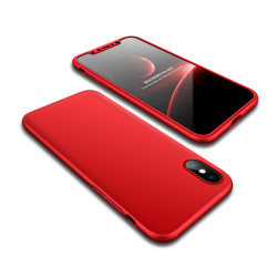 Apple iPhone X Kılıf Zore Ays Kapak Kırmızı