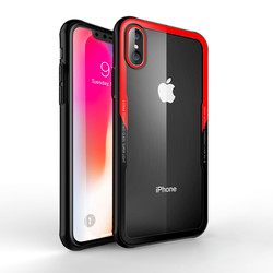 Apple iPhone X Kılıf Zore Craft Arka Kapak Siyah-Kırmızı