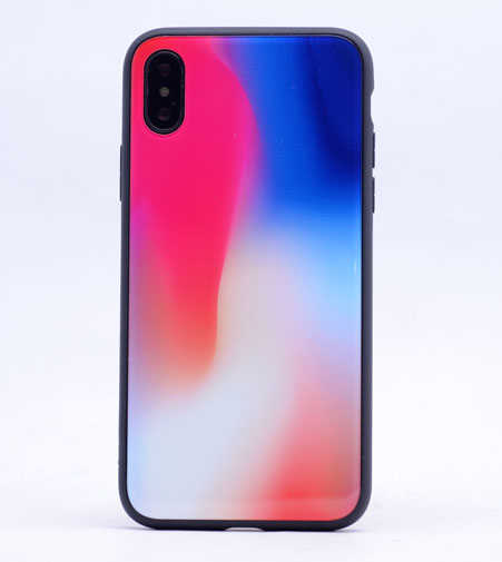 Apple iPhone X Kılıf Zore Ebruli Cam Kapak - 8