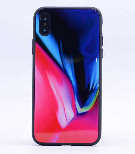 Apple iPhone X Kılıf Zore Ebruli Cam Kapak - 10