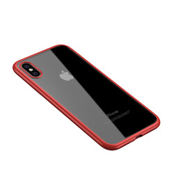 Apple iPhone X Kılıf Zore Hom Silikon Kırmızı