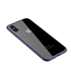 Apple iPhone X Kılıf Zore Hom Silikon Lacivert