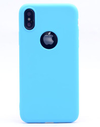 Apple iPhone X Kılıf Zore Premier Silikon Kapak Mavi