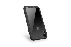 Apple iPhone X Kılıf Roar Glassoul Airframe Kapak Siyah