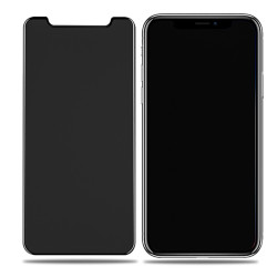 Apple iPhone X ​​​​​​​​​​​​Zore Rika Premium Privacy Temperli Cam Ekran Koruyucu Siyah