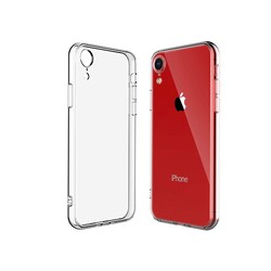 Apple iPhone XR 6.1 Case Zore Camera Protected Super Silicone Cover Colorless