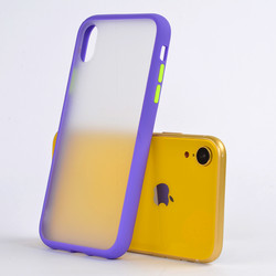 Apple iPhone XR 6.1 Case Zore Fri Silicon Purple