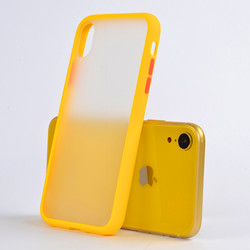 Apple iPhone XR 6.1 Case Zore Fri Silicon Yellow