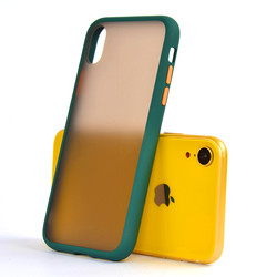 Apple iPhone XR 6.1 Case Zore Fri Silicon Dark Green