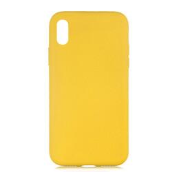 Apple iPhone XR 6.1 Case Zore LSR Lansman Cover Yellow