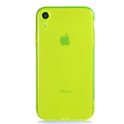 Apple iPhone XR 6.1 Case Zore Mun Silicon Yellow