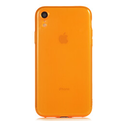 Apple iPhone XR 6.1 Case Zore Mun Silicon Orange