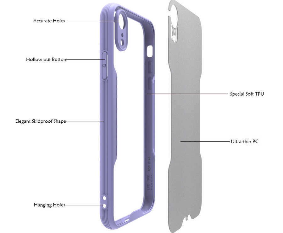 Apple iPhone XR 6.1 Case Zore Parfe Cover - 4