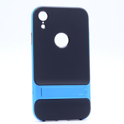 Apple iPhone XR 6.1 Kılıf Zore Standlı Verus Kapak Mavi