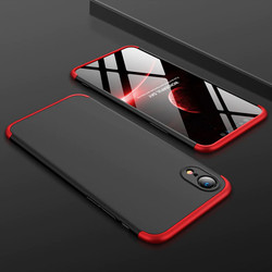 Apple iPhone XR 6.1 Kılıf Zore Ays Kapak Siyah-Kırmızı