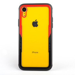 Apple iPhone XR 6.1 Kılıf Zore Craft Arka Kapak Siyah-Kırmızı