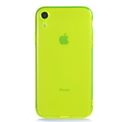 Apple iPhone XR 6.1 Kılıf Zore Mun Silikon Sarı