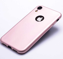 Apple iPhone XR 6.1 Kılıf Zore Premier Silikon Kapak Rose Gold