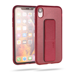 Apple iPhone XR 6.1 Kılıf Roar Aura Kick-Stand Kapak Kırmızı