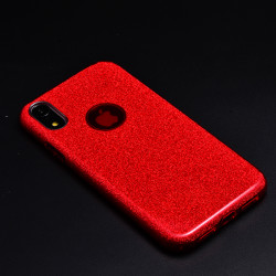 Apple iPhone XR 6.1 Kılıf Zore Shining Silikon Kırmızı